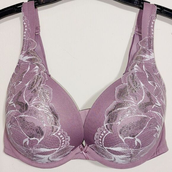 NWOT Cacique Women's Sexy Plus Boost Plunge Bra With Lace Elderberry Size 40DD - Picture 6 of 14